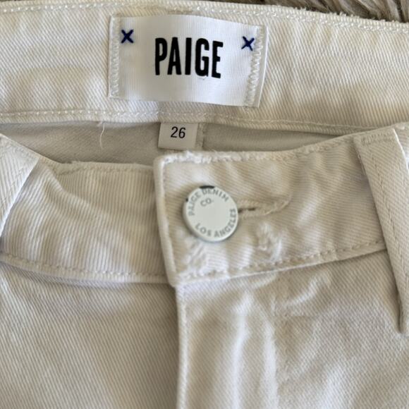 Paige Skyline Ankle Peg Skinny Jeans White Size 26 - Picture 6 of 7